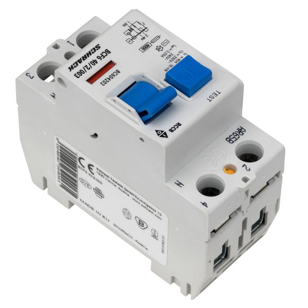 Residual current circuit breaker 40A, 2-p, 30mA,type AC, 6kA image 8