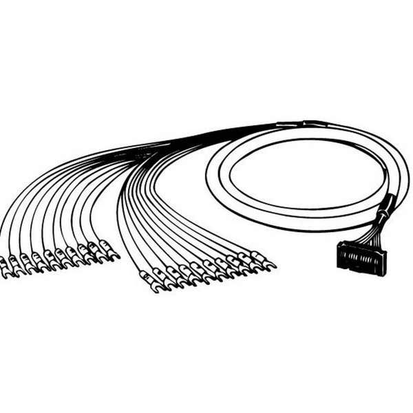 I/O connection cable, MIL20 to fork terminals, 3 m XW2Z0015G image 1