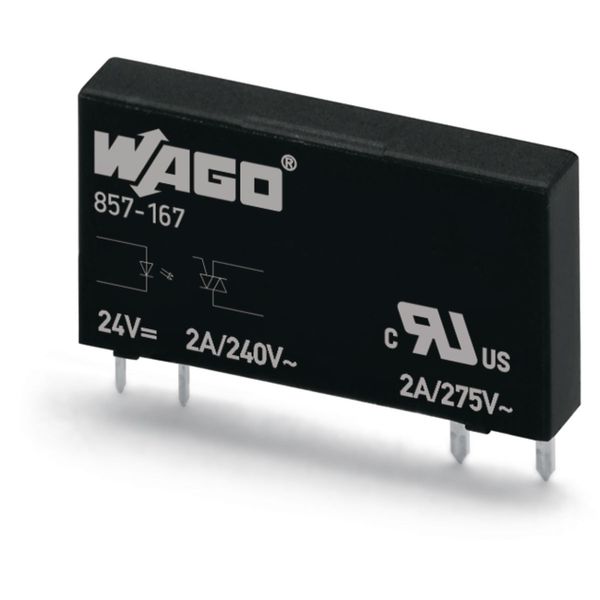 857-167 Basic solid-state relay; Nominal input voltage: 24 VDC; Output voltage range: 24 … 240 VAC image 2