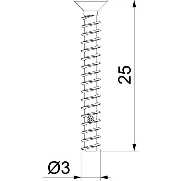 ZA 25-GS-S Device screw for flush-mounting/cavity wall ¨3,2mm,25mm image 2