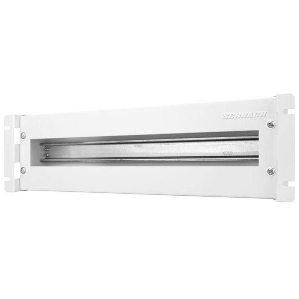 19" DIN-rail panel with back-cover, 3U, RAL7035 image 5