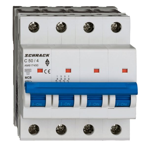 Miniature Circuit Breaker (MCB) AMPARO 6kA, C 50A, 4-pole image 7