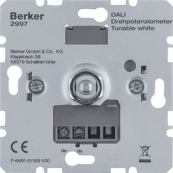 Rotary potentiometer DALI, Tunable white, soft-lock, light control image 1