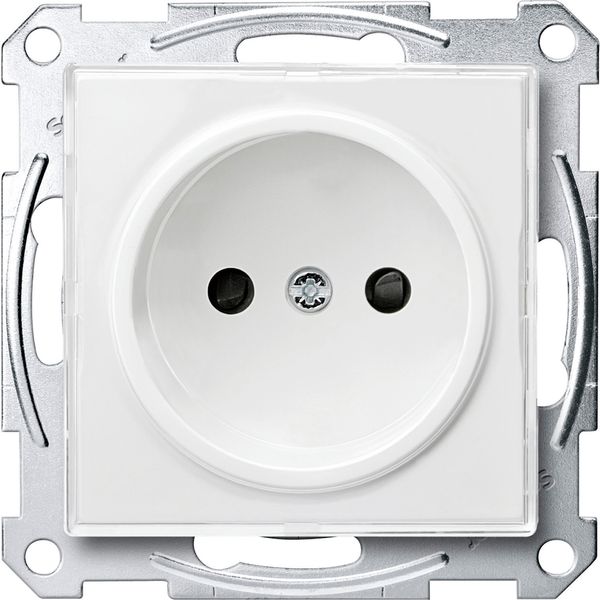 System M, M-Creativ socket-outlet w/o earth, transparant, glossy image 1