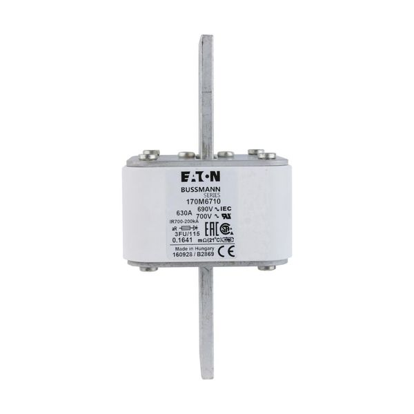 Fuse-link, high speed, 630 A, AC 690 V, size 3, 67 x 92 x 155 mm, aR, IEC, UL image 10