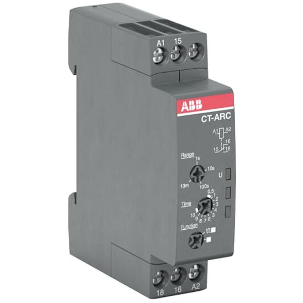 CT-ARC.12 Time relay, Dual function 1c/o, 24-48VDC/24-240VAC, w/o aux.supply image 2