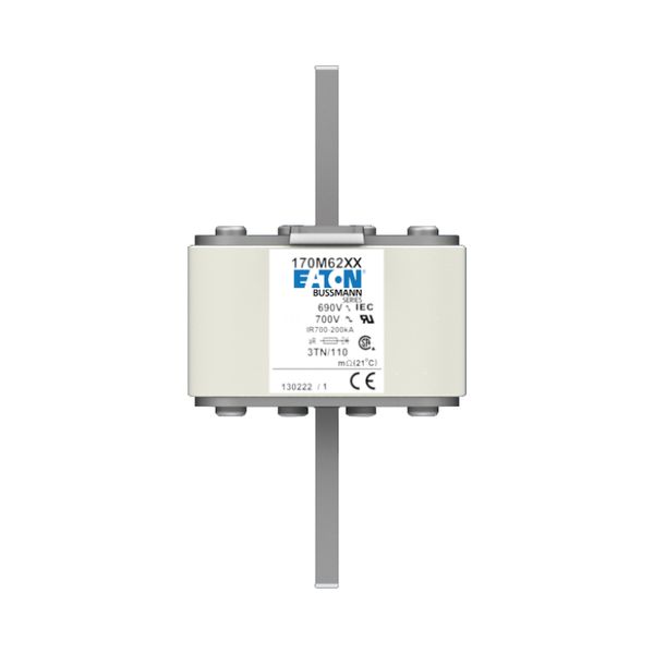 Fuse-link, high speed, 550 A, AC 690 V, DIN 3, 76 x 90 x 139 mm, aR, DIN, IEC, type T indicator image 13