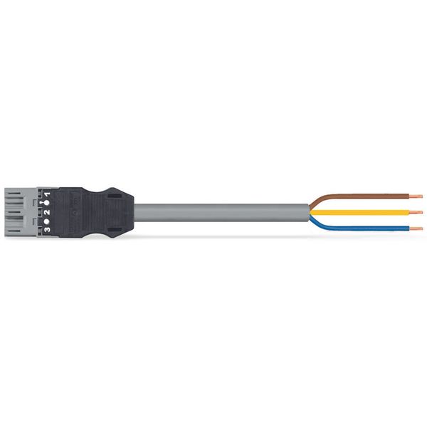 pre-assembled connecting cable;Eca;Plug/open-ended;gray image 2