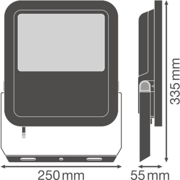 FLOODLIGHT 80 W 3000 K SYM 100 BK image 7