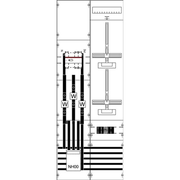 KA4326 Measurement and metering transformer board, Field width: 2, Rows: 0, 1350 mm x 500 mm x 160 mm, IP2XC image 5
