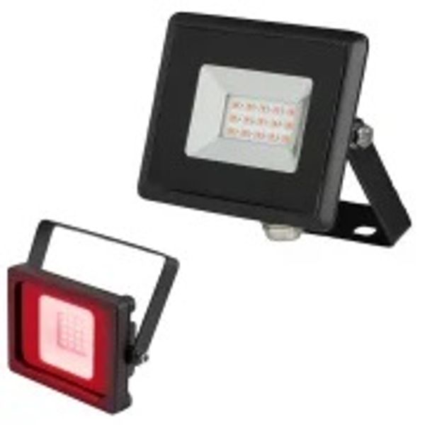 Floodlight LED 10W with rech. batt. red image 1