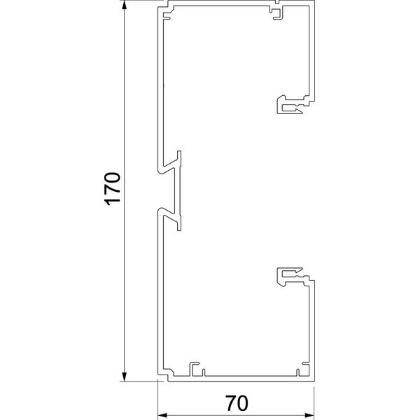 BRK 70170 rws Device installation trunking SIGNA BASE 70x170 9010 image 2