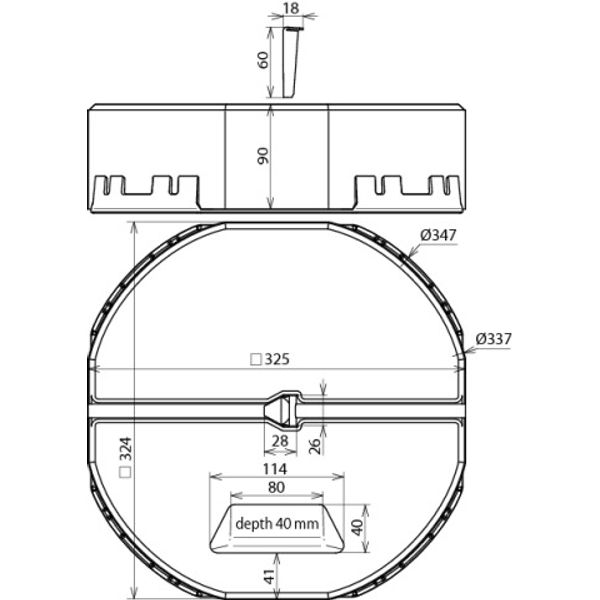 Concr. base C45/55 17kg f. wedge mount. a. adapt. supp. plate D 377mm  image 2