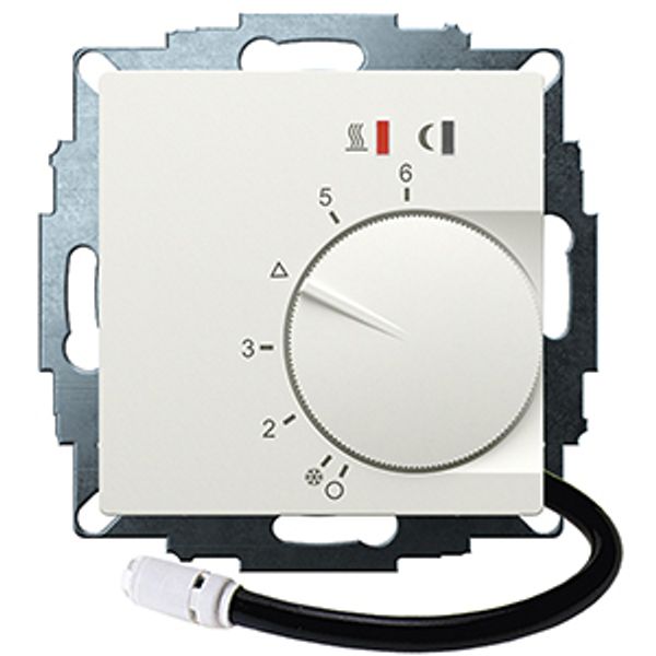 UP controller 5-30C with limiter function. 10-40C, RAL9010 matt 55x55, AC 230V, 16 A 1 NO contact, PWM / 2 point control, switch, TA, display, sensor image 2