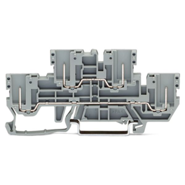 2-Pin/2-pin double deck receptacle terminal block Through/through term image 1