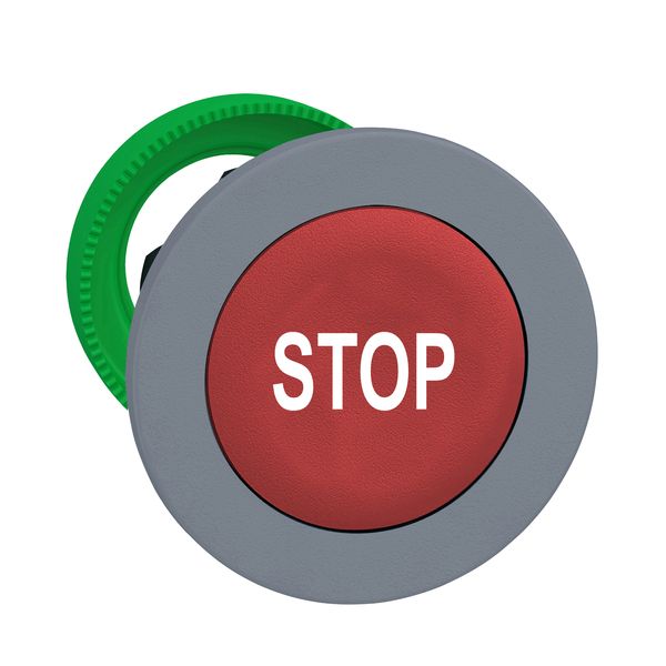 VERZONKEN DRUKKNOP, ROOD ''STOP'' image 1