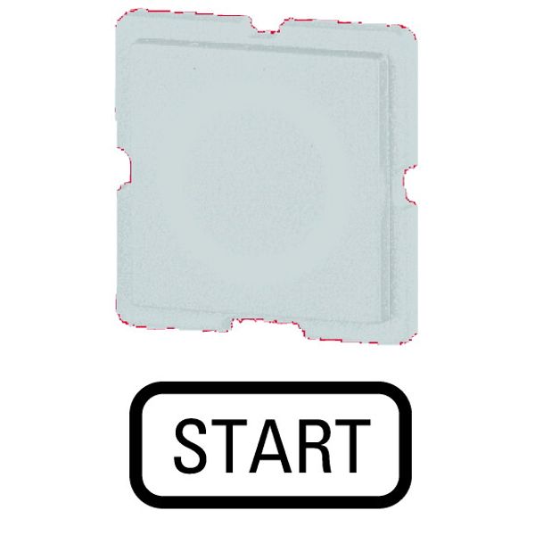 Button plate, white, START image 1