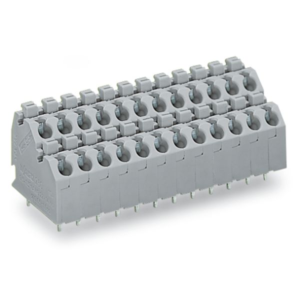 Double-deck PCB terminal block push-button 1.5 mm² agate gray image 4