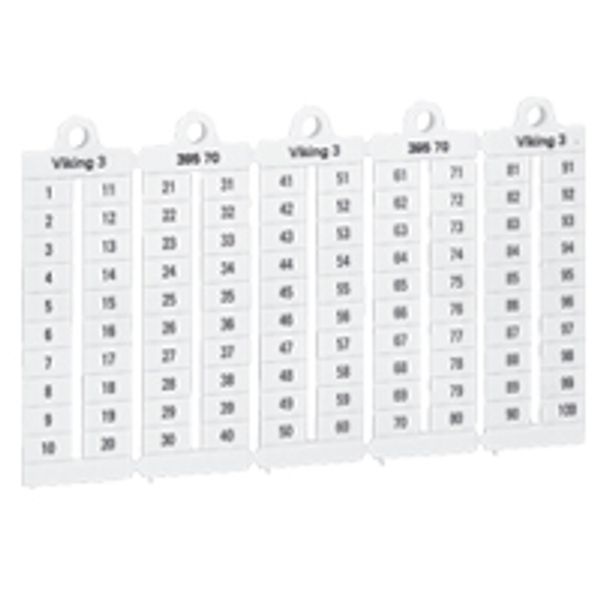 Marker label sheet Viking 3 - horizontal - pich 6 mm - number from 1 to 10 image 1