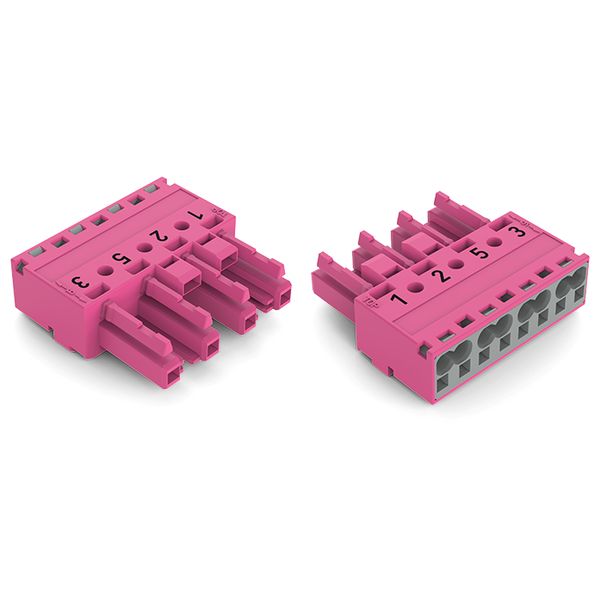 Socket 4-pole Cod. B pink image 3