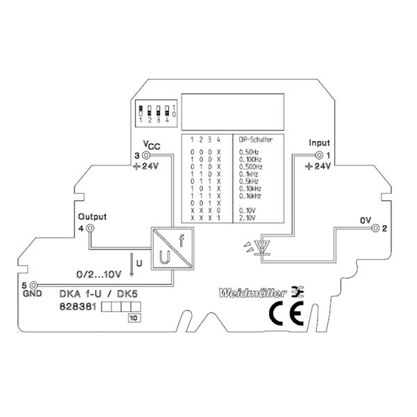 Frequency measuring transducer, f/U converter, Input : Frequency, Outp image 2