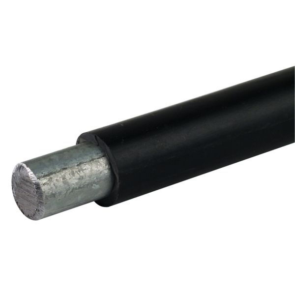 Round wire 10/13mm St/tZn coil length 50m  plastic sheath  black image 1