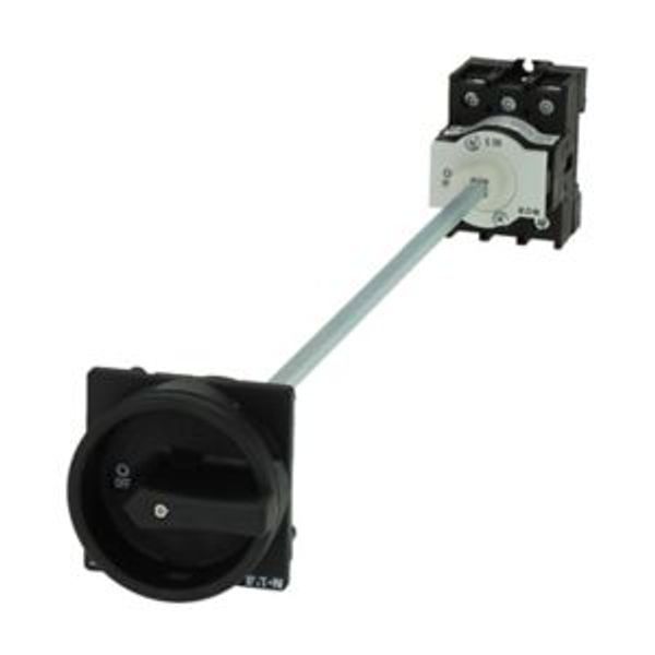 Main switch, P1, 40 A, rear mounting, 3 pole, STOP function, With black rotary handle and locking ring, Lockable in the 0 (Off) position, With metal s image 4