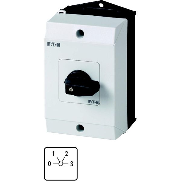 step switch for heating, T0, 20 A, surface mounting, 1 contact unit(s), Contacts: 2, 60 °, maintained, With 0 (Off) position, 0-3, Design number 93 image 2