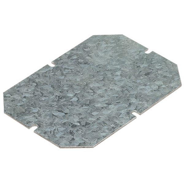 Mounting plate - for boxes 180x140 mm - galvanized steel - 1.5 mm thick image 1