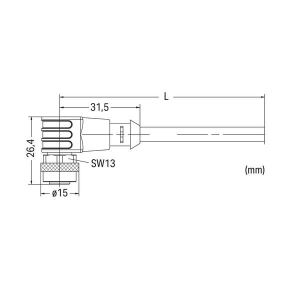Sensor/Actuator cable M12A socket angled 5-pole image 3