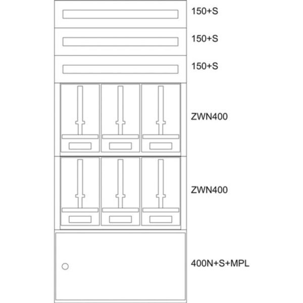 BP-U-3S-NN-800/17-6Z Eaton xEnergy Basic meter cabinet equipped image 1