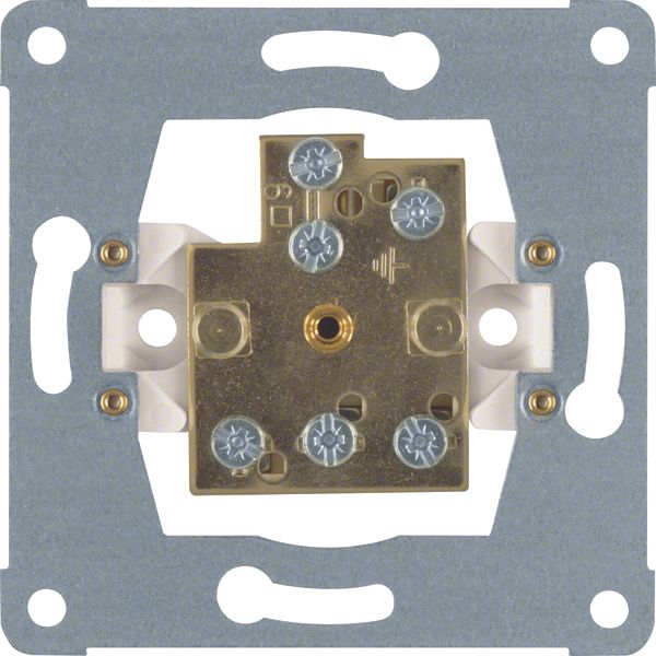 Double pole socket outlet for floating output module inserts image 1