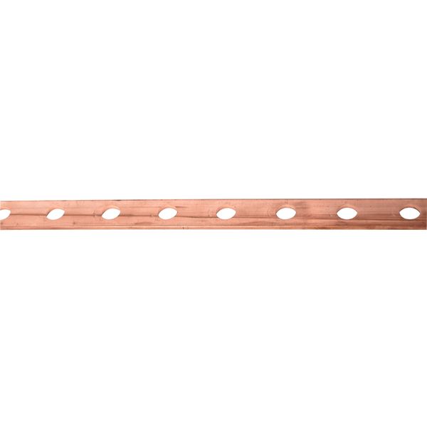 Copper busbar perforated, 20x3mm, 1m image 1