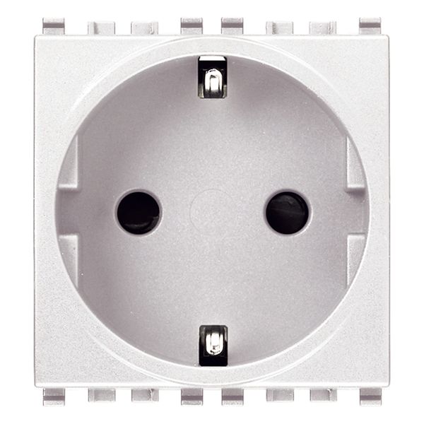 2P+E16A DE SICURY outlet screwless white image 1