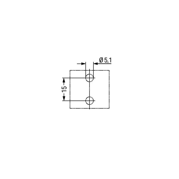 Mounting plate 4-pole for distribution connectors white image 4