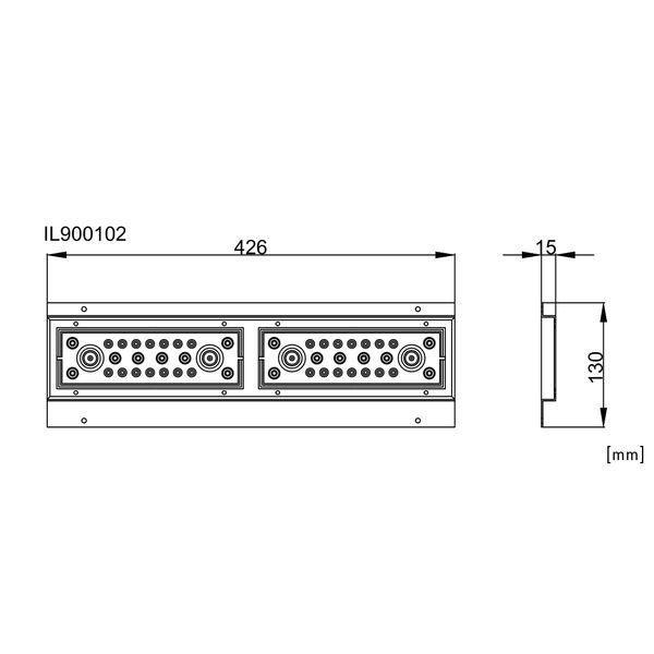 Push through gland plate IP20C, IL001/006/009/036,widths 2-5 image 2