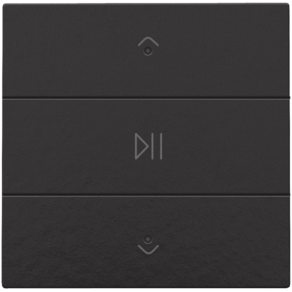 Single audio control with LEDs for Niko Home Control, piano black coat image 2