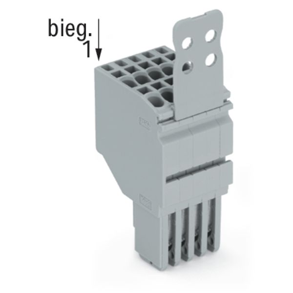 2-conductor female connector Push-in CAGE CLAMP® 1.5 mm² gray image 2