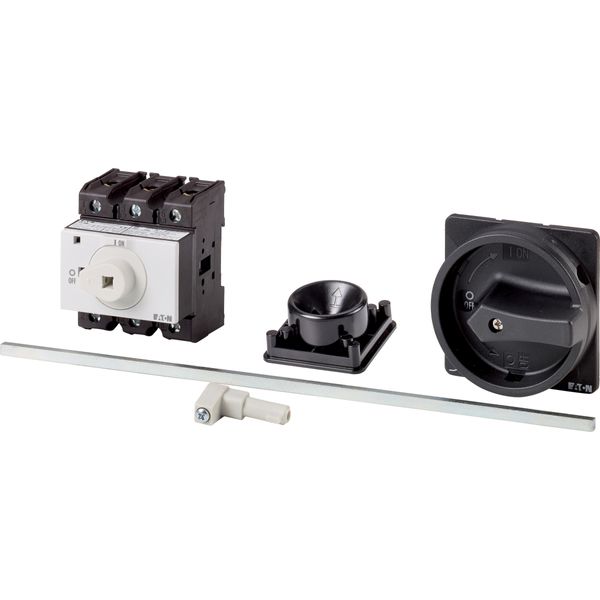 Main switch, P3, 63 A, rear mounting, 3 pole, STOP function, With black rotary handle and locking ring, Lockable in the 0 (Off) position, With metal s image 3