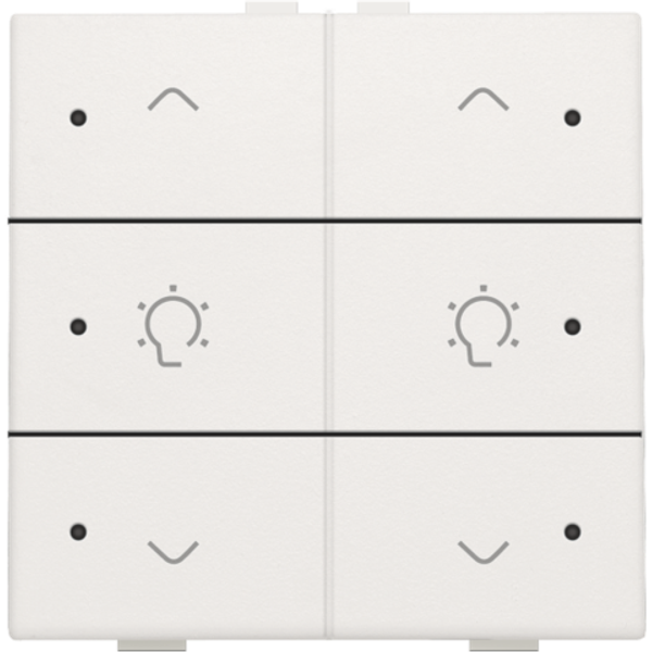 Double dimming control with LED for Niko Home Control, white image 2