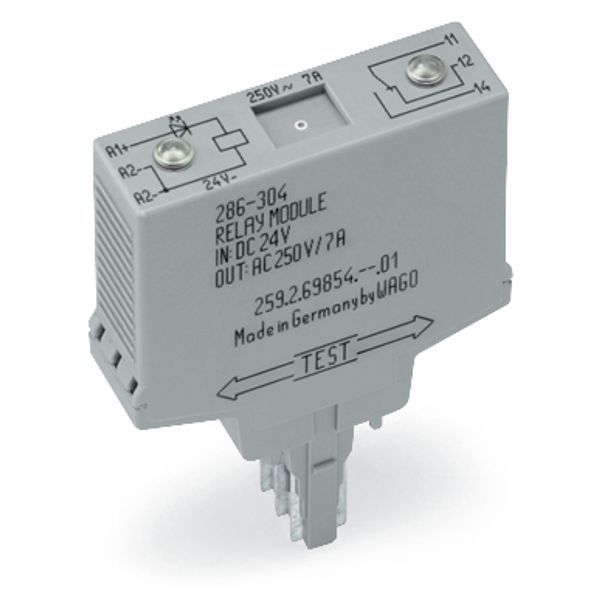 Relay module Nominal input voltage: 24 VDC 1 changeover contact gray image 4