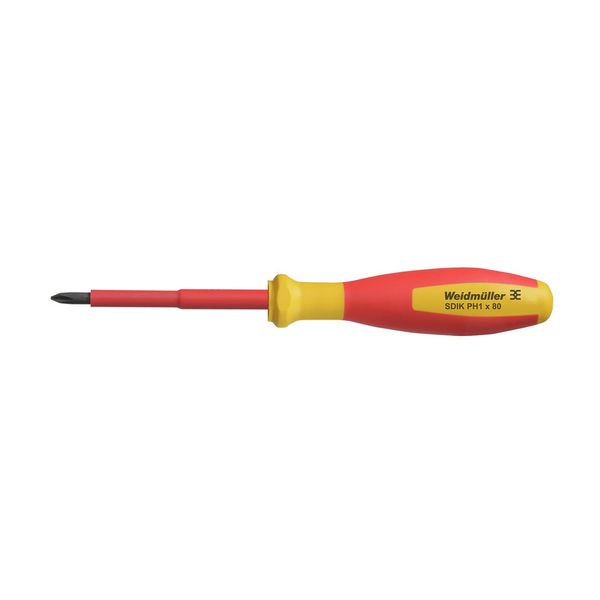 Crosshead screwdriver, Form: Philips, Size: 1, Blade length: 80 mm image 1