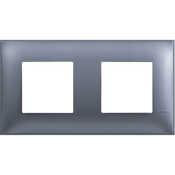 CLASSIA - cover plate 2x2P blue metal image 1