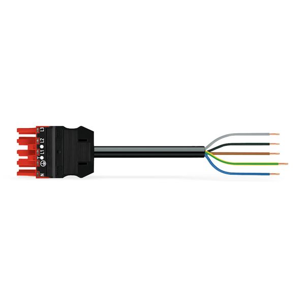 pre-assembled connecting cable Eca Socket/open-ended red image 1