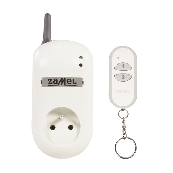 Remote control socket with remote control (RWG-01+P-257/2) type: RWG-01K image 1