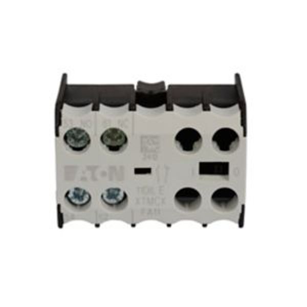 Auxiliary contact module, 2 pole, 1 N/O, 1 NC, Front fixing, Screw terminals, DILE(E)M, DILER image 2