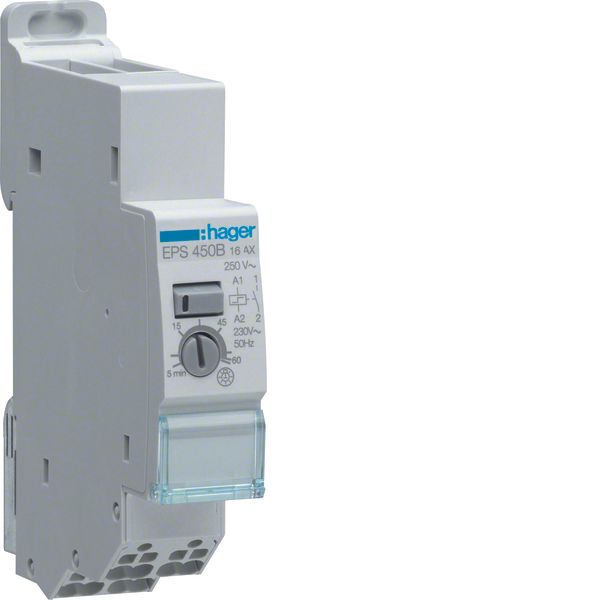 Elec. latching relay with delay timer image 1