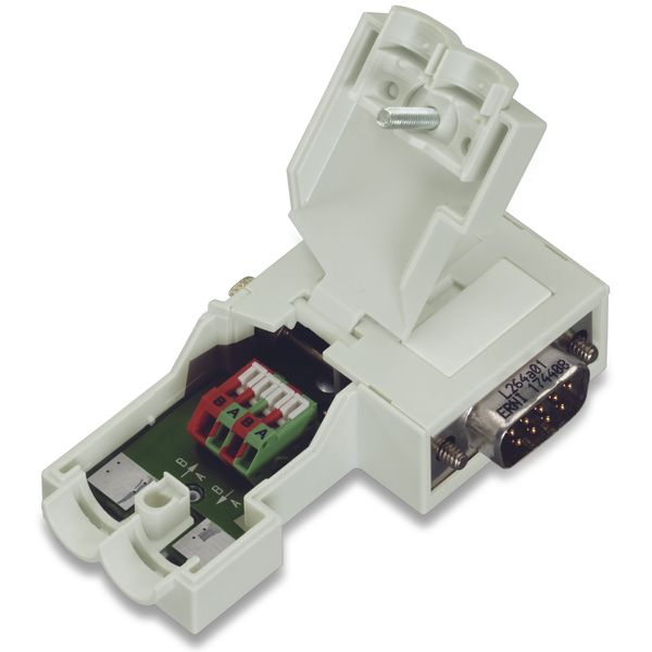 Fieldbus Connector PROFIBUS with D-sub male connector 9-pole light gra image 1