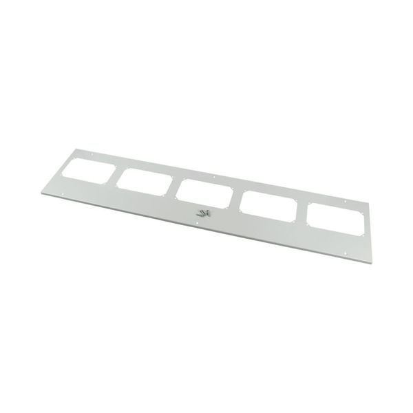 Bottom-/top plate for F3A flanges, for WxD = 1350 x 400mm, IP55, grey image 4