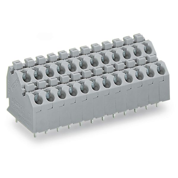 Double-deck PCB terminal block push-button 1.5 mm² agate gray image 2